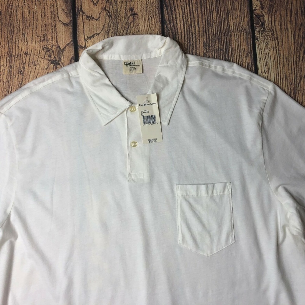 Polo Ralph Lauren Mens Large Classic White Polo - Picture 3 of 6